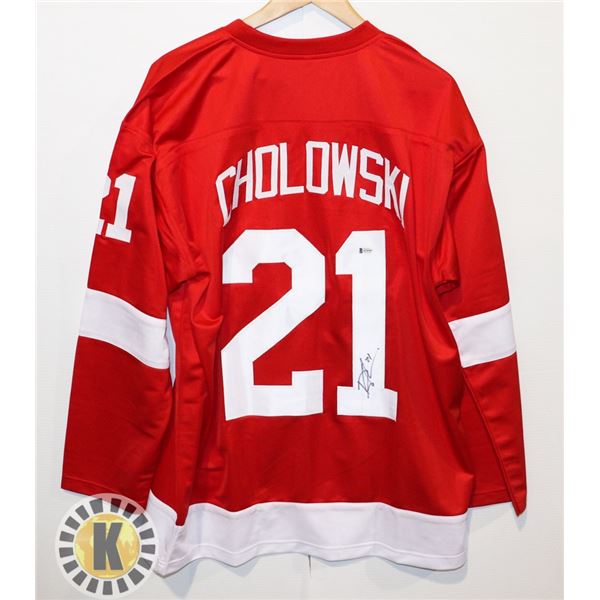 CHOLOWSKI #21 SIGNED JERSEY (BECKET STICKER)