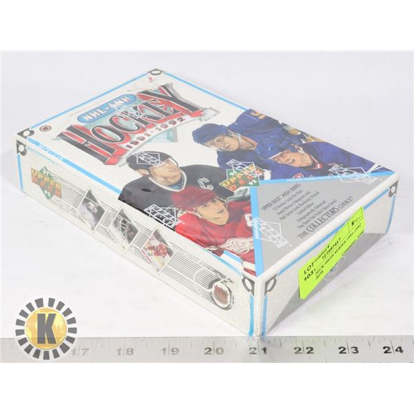 UPPER DECK HIGH SERIES 1991-1992 NHL CARDS