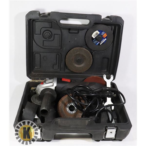 JOBMATE ANGLE GRINDER WITH CASE AND ACCESSORIES