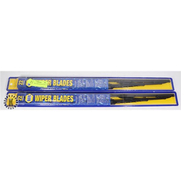 2 NEW NAPA WIPER BLADES SIZE 22"