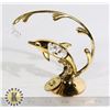 Image 1 : VINTAGE AUSTRIAN CRYSTAL 24K GOLD PLATED DOLPHIN