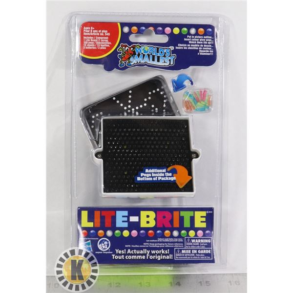 NEW WORLD'S SMALLEST LITE-BRITE