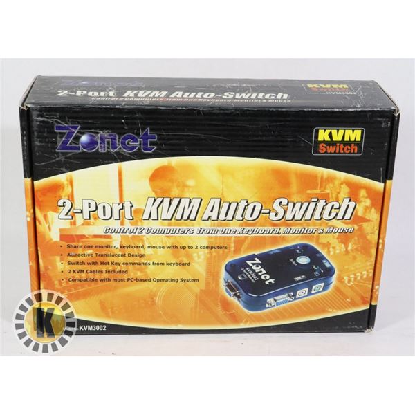 ZONET 2-PORT KVM AUTO-SWITCH