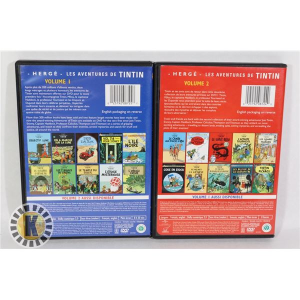 THE ADVENTURES OF TINTIN VOLUME 1 AND VOLUME 2