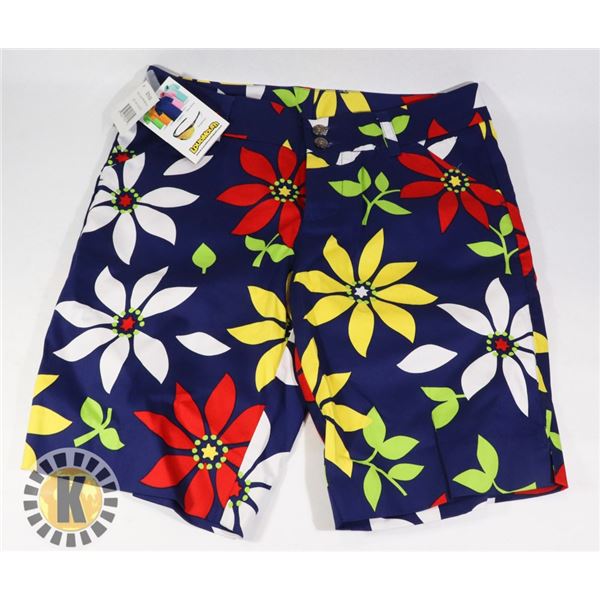 NEW LOUDMOUTH GOLF SHORTS FLOWER DESIGN