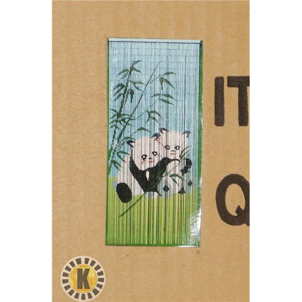 NEW BEADED CURTAIN / WALL HANGING WITH 2 PANDAS &