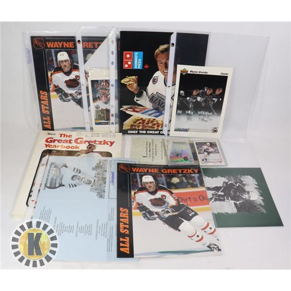 VARIOUS LOT OF WAYNE GRETZKY CARDS AND
