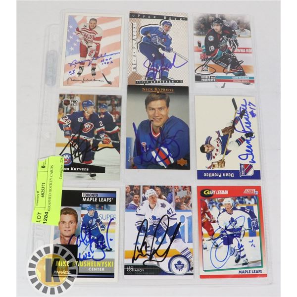 AUTOGRAPHED HOCKEY CARDS
