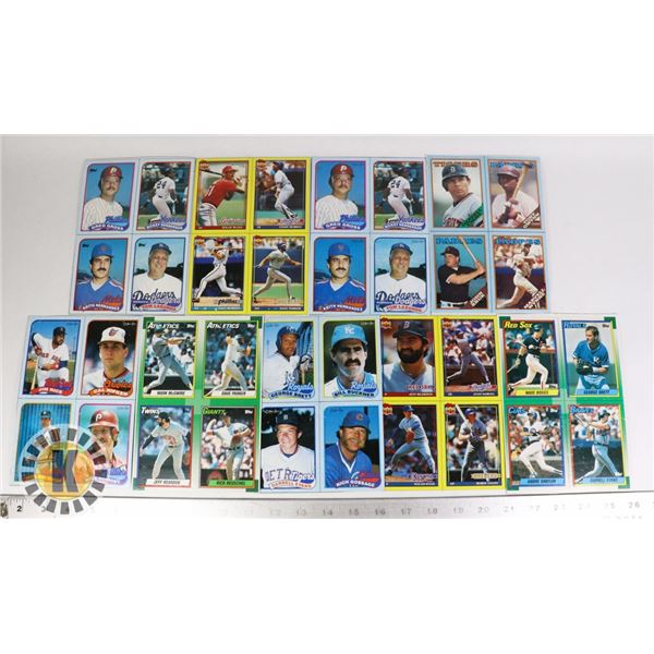 LOT OF BASEBALL BOX TOPS INCLUDING NOLAN RYAN,