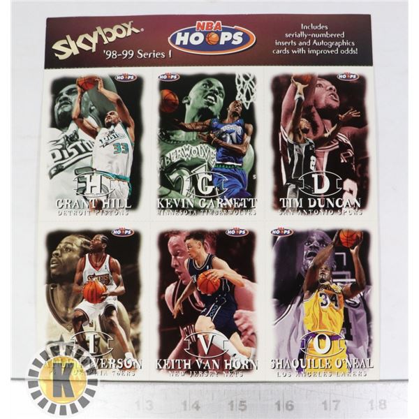 1998-99 NBA HOOPS SKYBOX - IVERSON, SHAQ,
