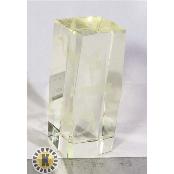 MARVEL SPIDERMAN GLASS LASER MADE COLLECTORS ITEM