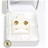 Image 1 : 10K YELLOW GOLD CITRINE(1.2CT)  EARRINGS, MADE IN