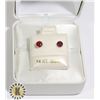 Image 1 : 14K WHITE GOLD RUBY (0.85CT)  EARRINGS