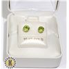 Image 1 : 10K YELLOW GOLD PERIDOT(1.2CT) EARRINGS