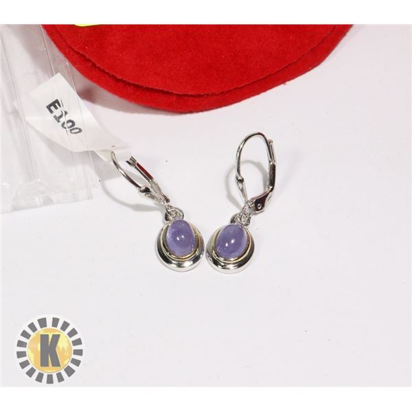 SILVER TANZANITE(2.4CT)  EARRINGS
