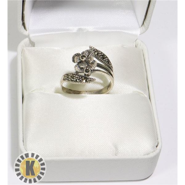 SILVER MARCASITE  RING