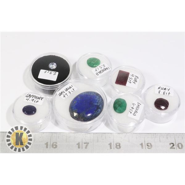 X7 GENUINE RUBY, EMERALD, SAPPHIRE, GEMS