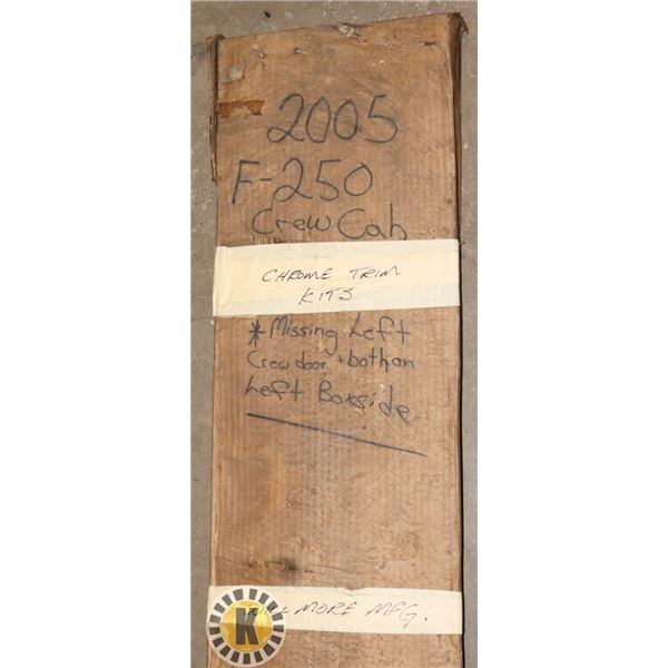 2005 F250 CREW CAB CHROME TRIM KIT3; WILMORE MFG