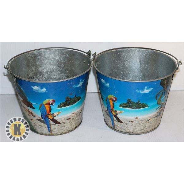 LOT OF 2 CORONA BEER BUCKET