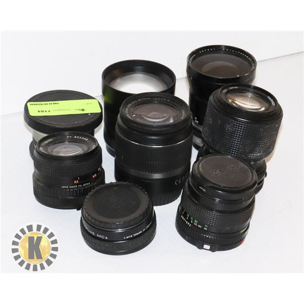 LOT OF 6 – 35MM CAMERA LENSES