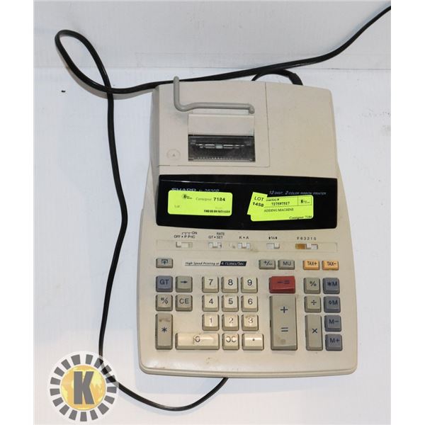 SHARP ADDING MACHINE