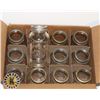 Image 1 : CASE OF 12 ONE LITER MASON JARS