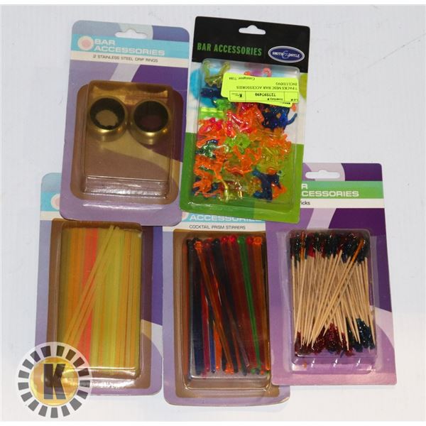 PACK OF MISC BAR ACCESSORIES INCLUDING
