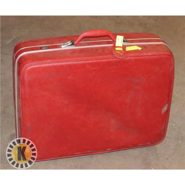 VINTAGE RED SUITCASE