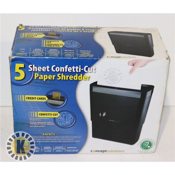 PAPER SHREDDER- SHEET CONFETTI CUT