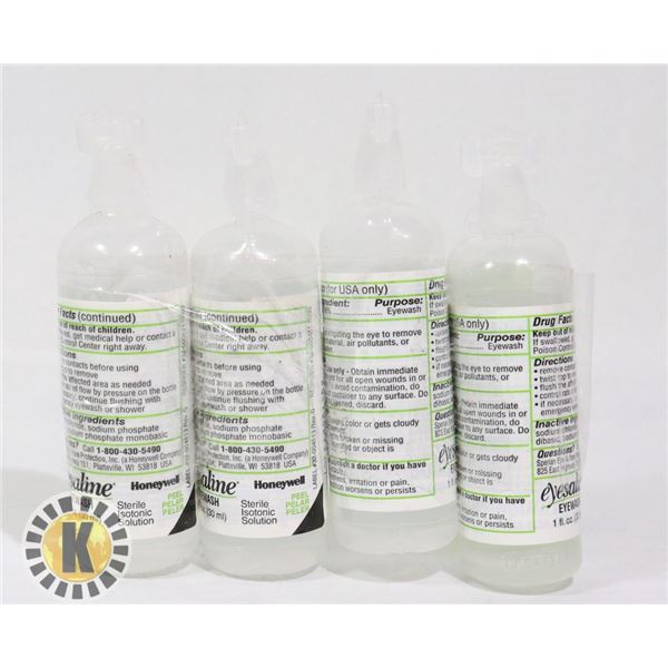 LOT OF 4 PERSONAL SIZE EYE WASH / EYE DROPS