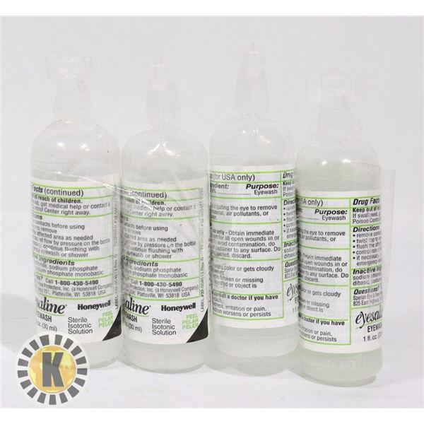 LOT OF 4 PERSONAL SIZE EYE WASH / EYE DROPS