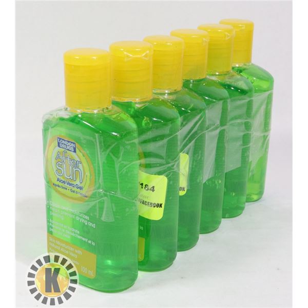 LOT OF 6 AFTER SUN ALOE VERA GEL