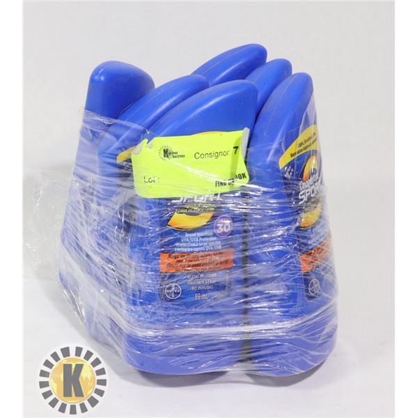 LOT OF 6 COPPERTONE SPORT SUNSCREEN 30 SPF