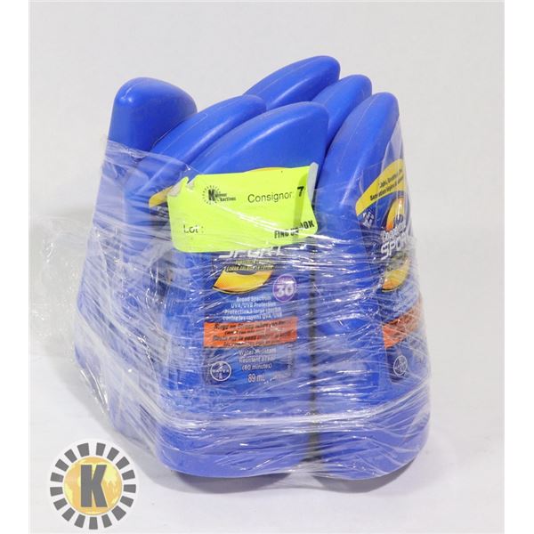 LOT OF 6 COPPERTONE SPORT SUNSCREEN 30 SPF