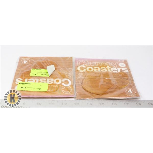 LOT OF 8 CLUMSY COASTERS **NEW**