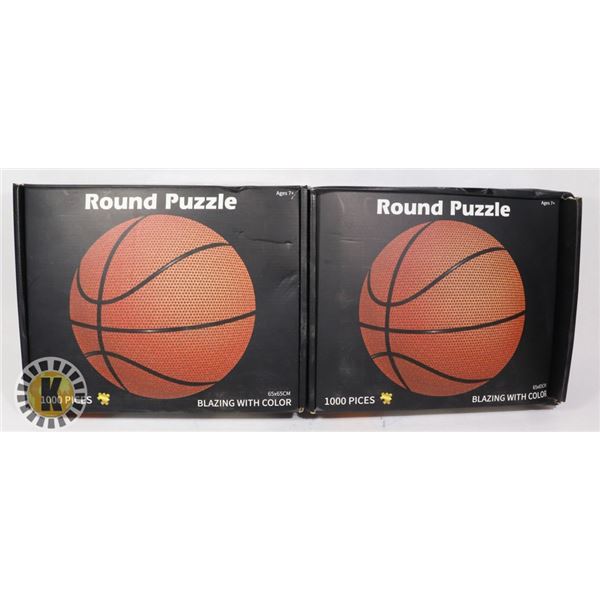 LOT OF TWO 1000PC ROUND PUZZLES