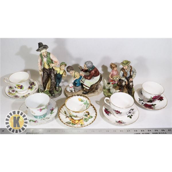 ESTATE FLAT OF BONE CHINA CUPS (INCLUDING