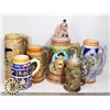 Image 1 : BUNDLE OF ANTIQUE BEER STEINS