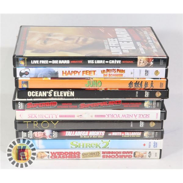 10 DVD MOVIES