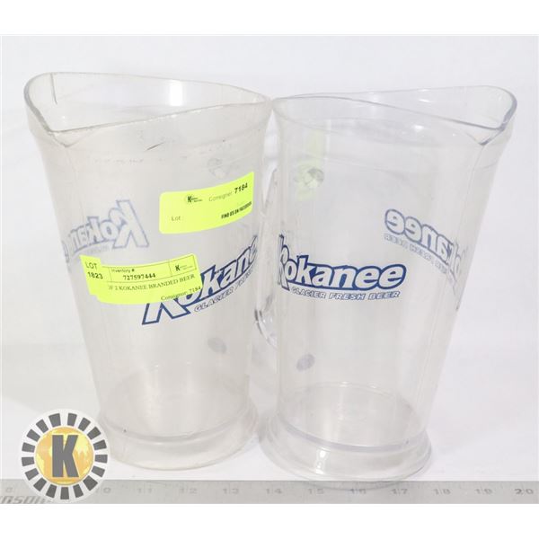 LOT OF 2 KOKANEE BRANDED BEER JUGS