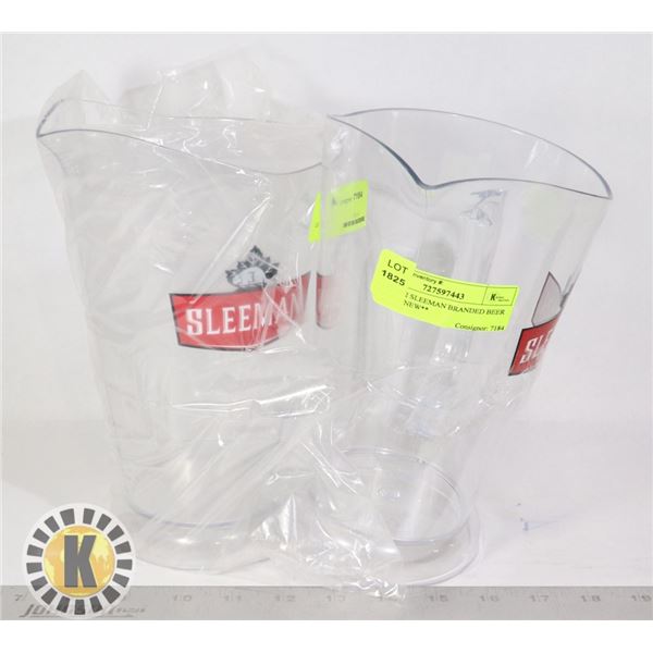 LOT OF 2 SLEEMAN BRANDED BEER JUGS  **NEW**