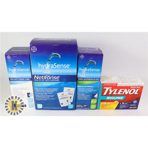 HYDRA SENSE NASAL RELIEF & TYLENOL COLD TABLETS