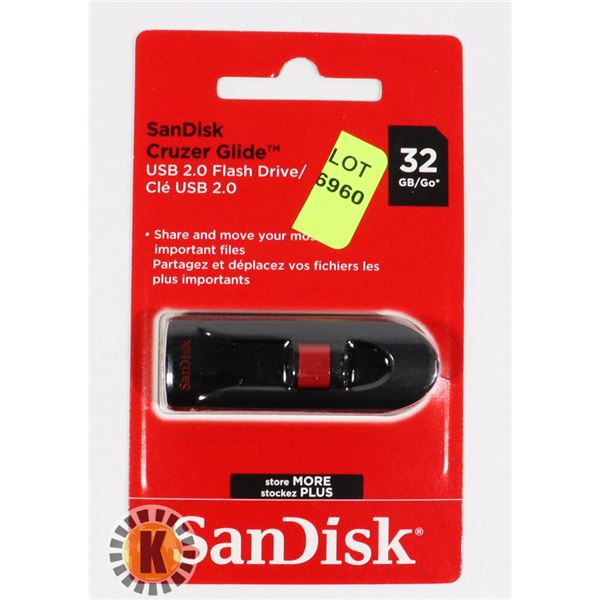 SANDISK CRUZER GLIDE 32GB USB 2.0