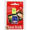 Image 1 : SANDISK SDHC CARD 16GB