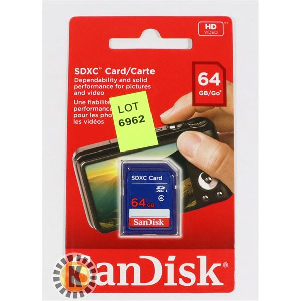 SANDISK SDXC CARD 64GB