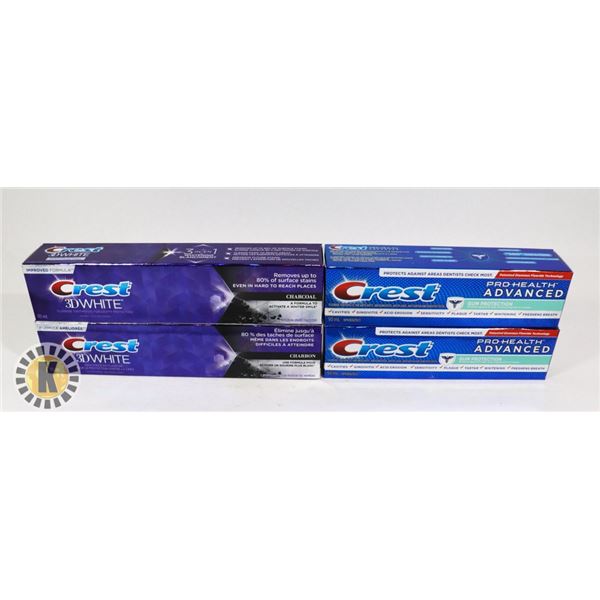 4 CREST 3D WHITE FLUORIDE TOOTH PASTE