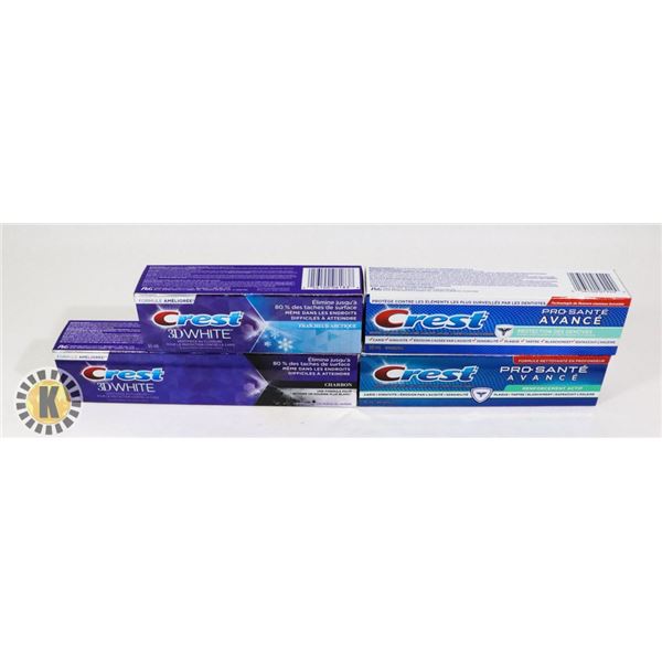 4 CREST 3D WHITE FLUORIDE TOOTH PASTE