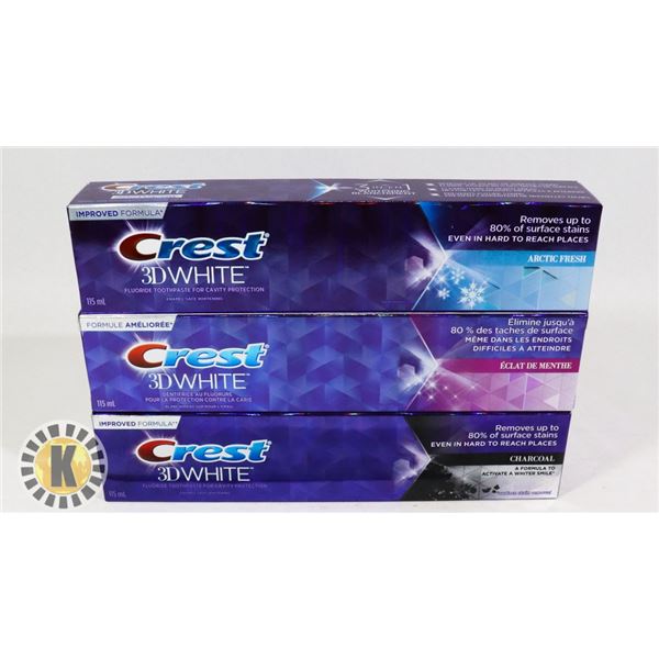 4 CREST 3D WHITE FLUORIDE TOOTH PASTE