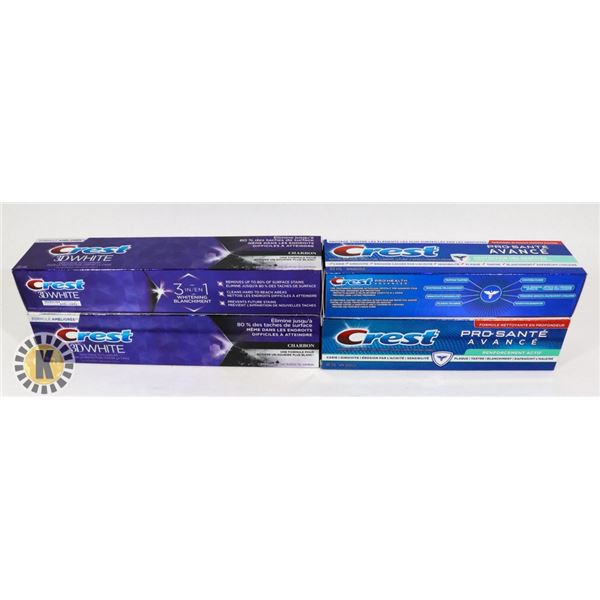 4 CREST 3D WHITE FLUORIDE TOOTH PASTE
