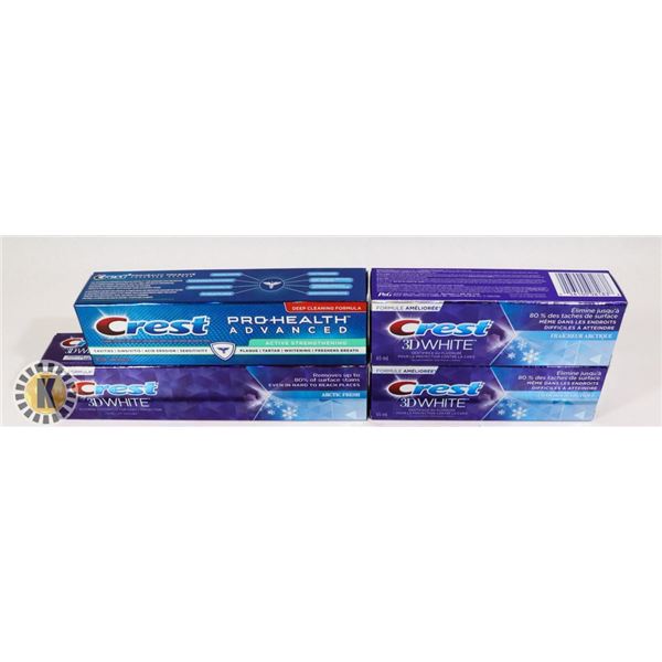 4 CREST 3D WHITE FLUORIDE TOOTH PASTE